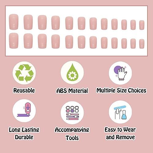 Short Oval Press on Nails Nude Pink Fake Nails with Glossy Design Petite Glue