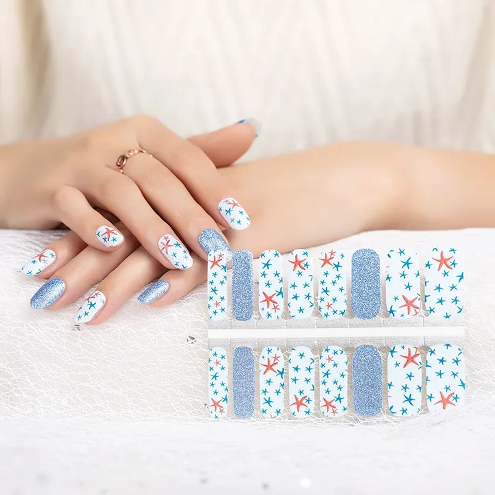 Beautiful B Nail Polish Strips Sprinkle Nail Wraps Nail Stickers 100% Real Nail