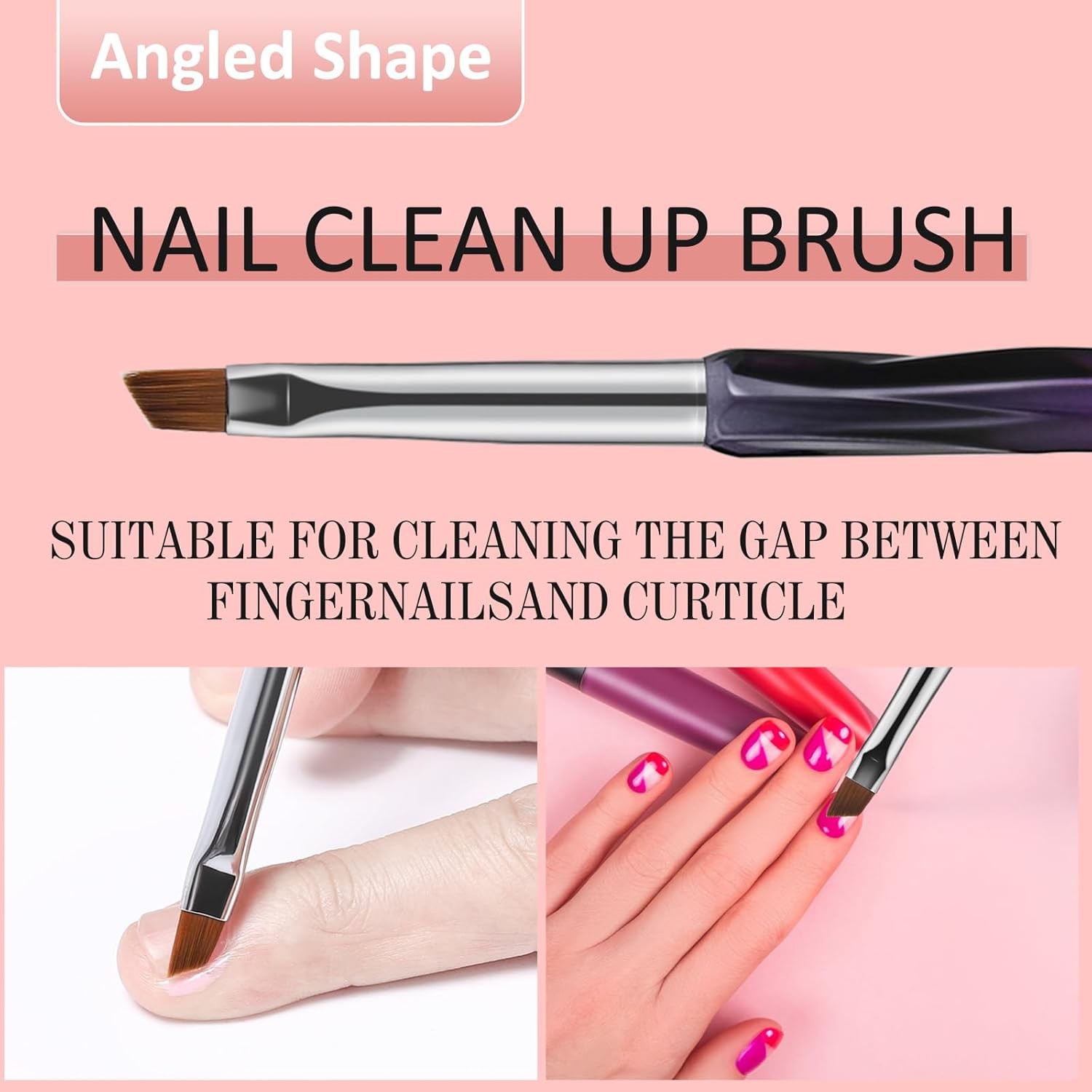 Nail Art Clean Up Brushes, Nail Brush For Cleaning Polish Mistakes on the