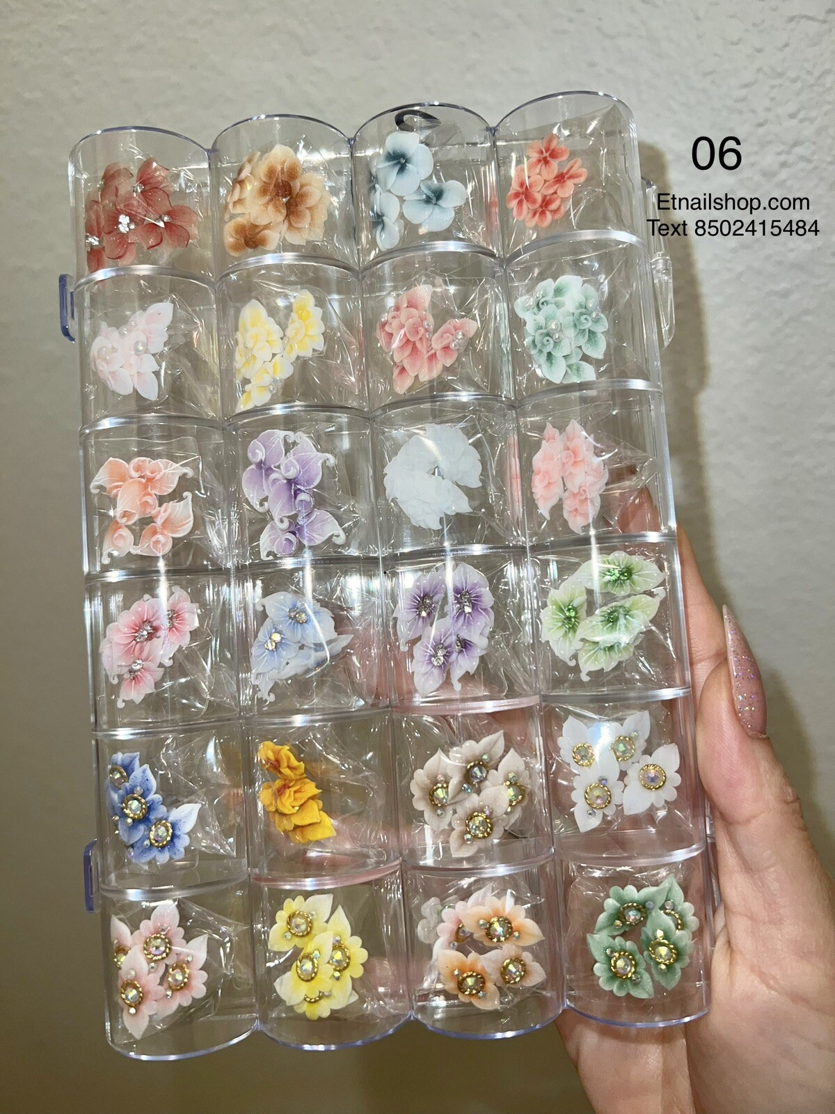 Set of 100pcs handmade Nail 3D Acrylic Flowers for Nails Art