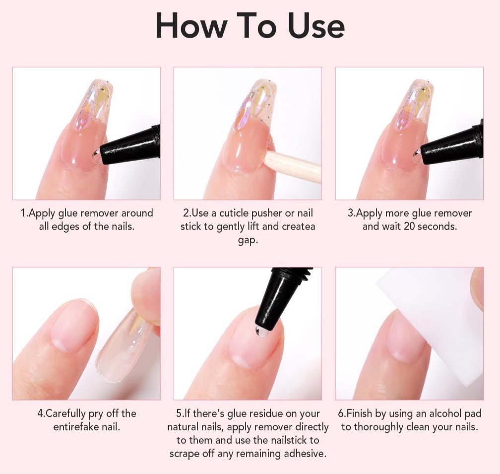 Curvlife Newly Upgraded Quick Drying 10G Semi Solid Nail Glue with 15ml Remover