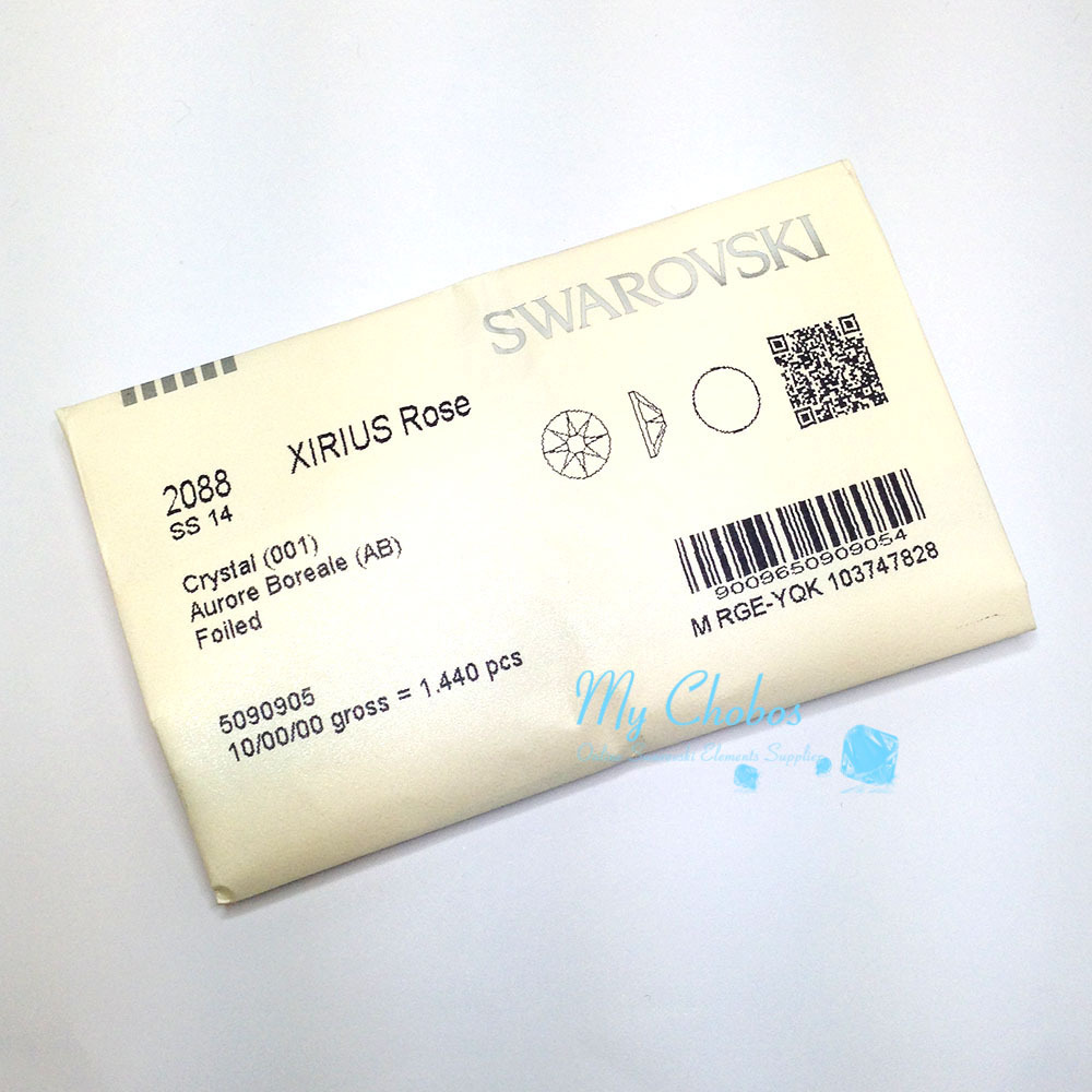 Swarovski 2058/2088 Flatback Foiled Rhinestones Factory Pack CRYSTAL AB (001 AB)
