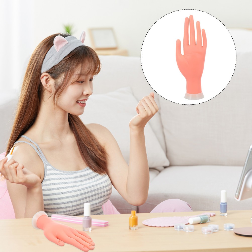 Manicure Practice Bending Hand Nail Art Hand Training Fake Model Manicure Tool