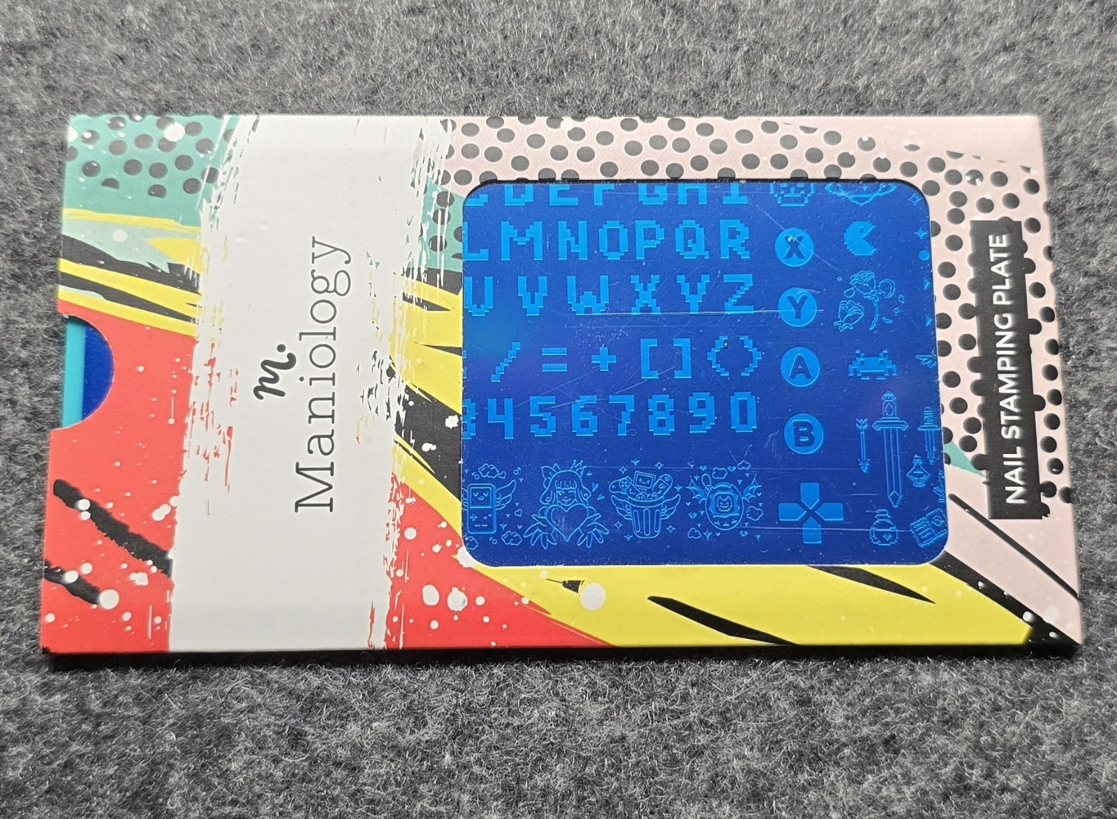 🎮🕹Maniology M049 HIGH SCORE VIDEO GAME Chic Geek Nail Stamping Plate HTF Rare