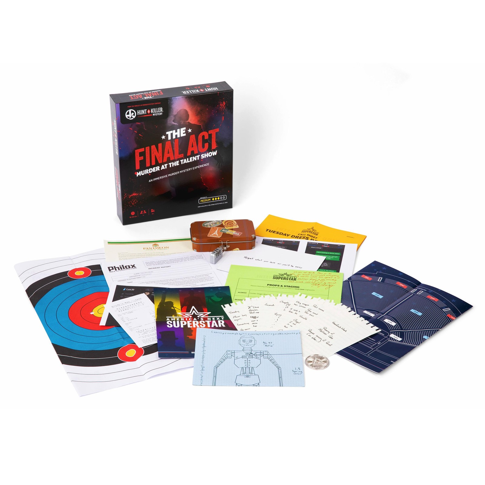 Hunt A Killer: 2 inches x 10.5 x 0.1 inches, Red, Black, and Purple