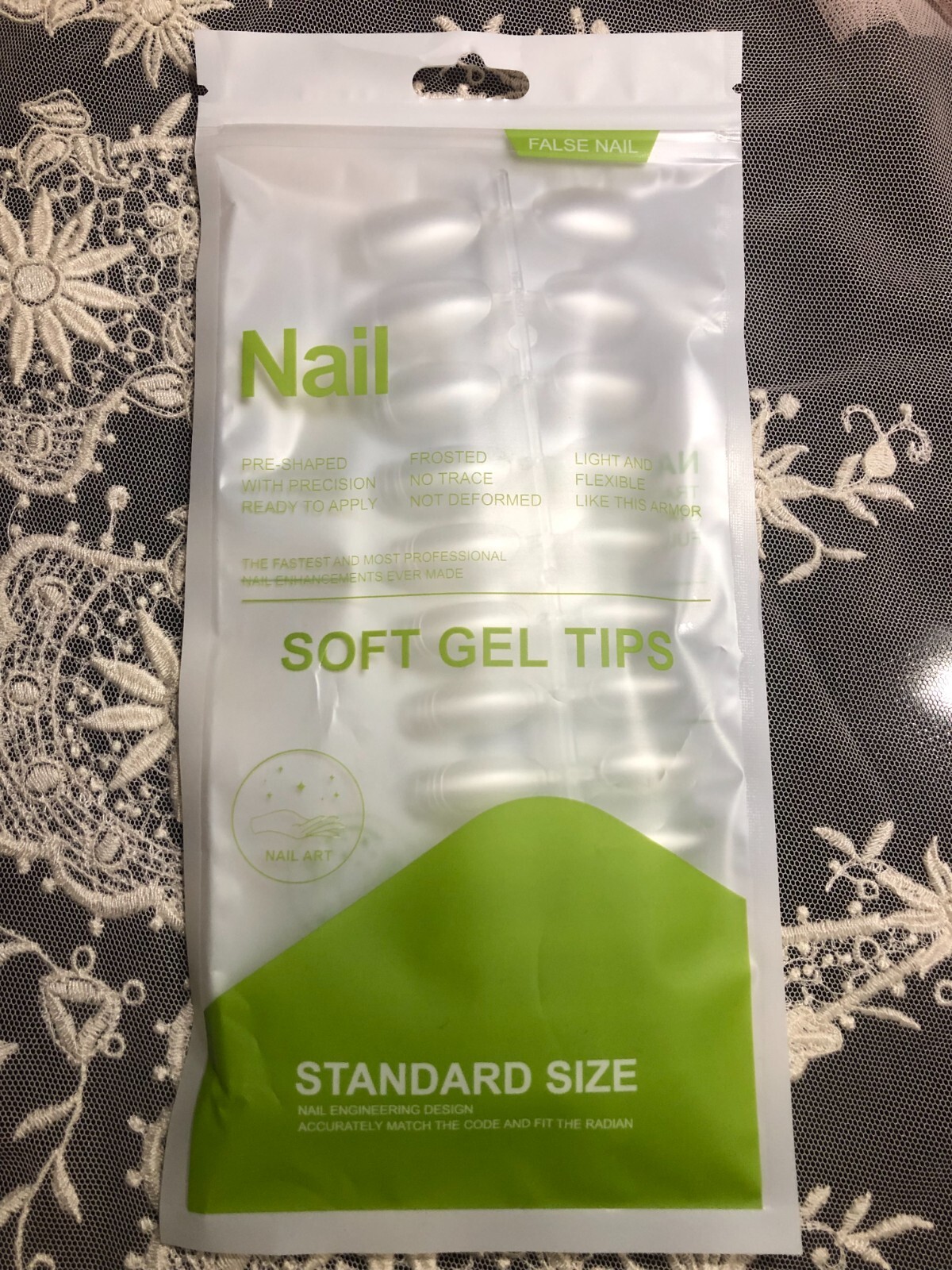 240 pcs Soft Gel Nail Tips Medium Stiletto Coffin Square Squoval Clear Pre-Buff