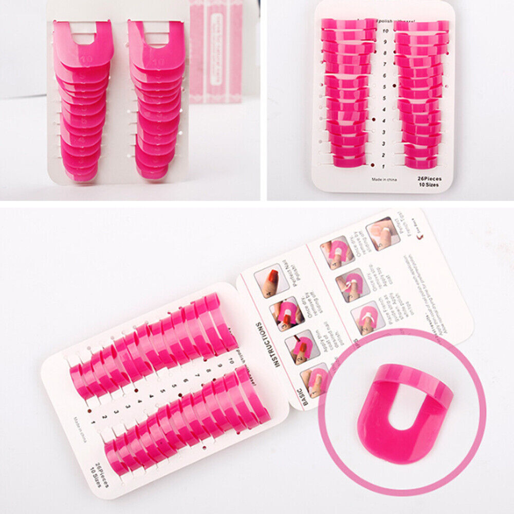 26 Pcs Curve Shape Spill-proof Finger Cover Nail Polish Varnish Protector Holder