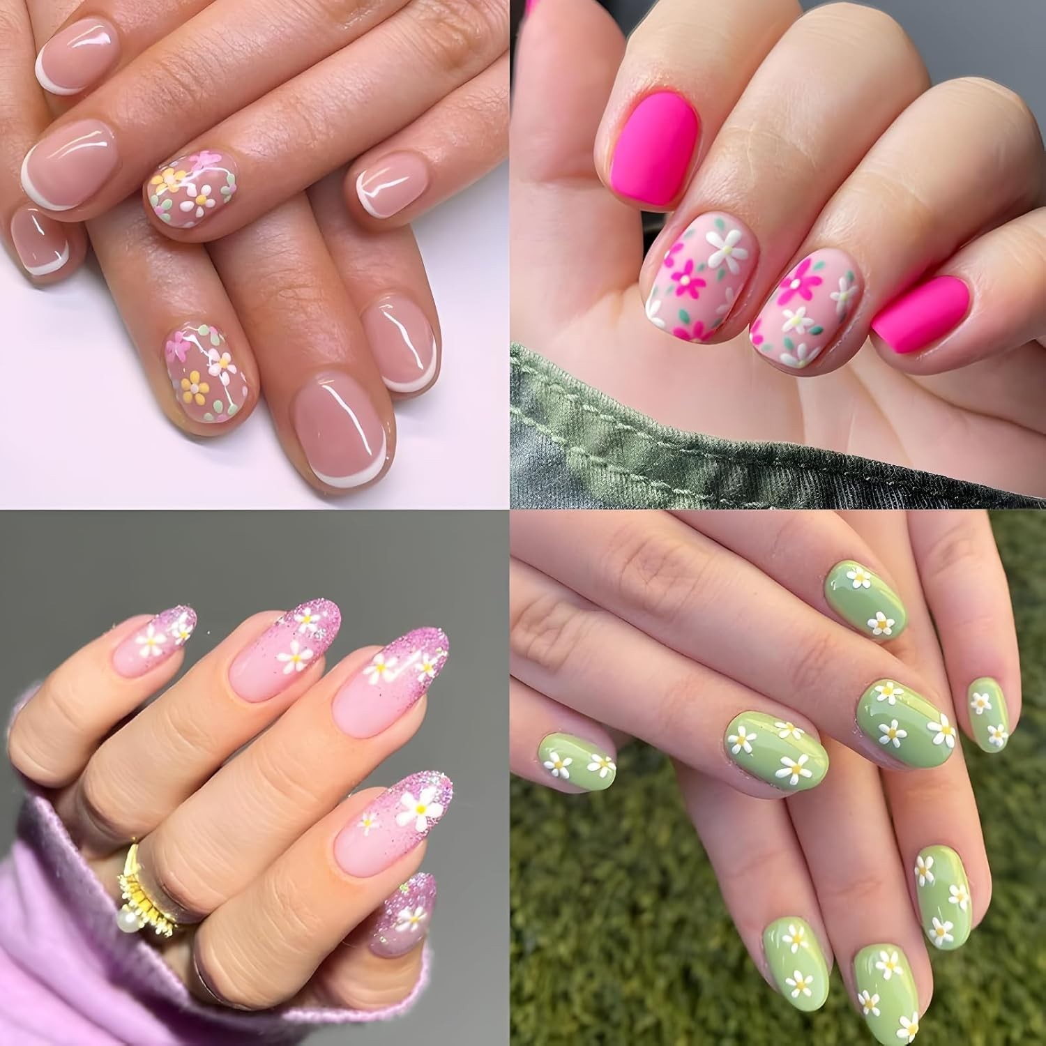 30 Sheets Colorful 3D Flower Nail Art Stickers – Easy Self-Adhesive Designs