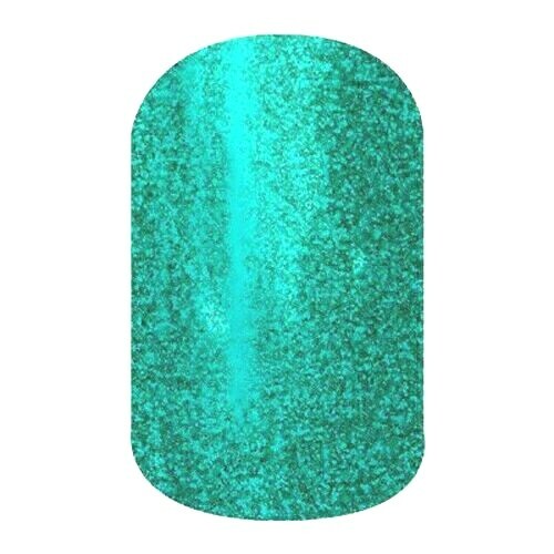 Jamberry Nail Wraps ~ HALF SHEET ~ JADED Teal Winter Sparkle