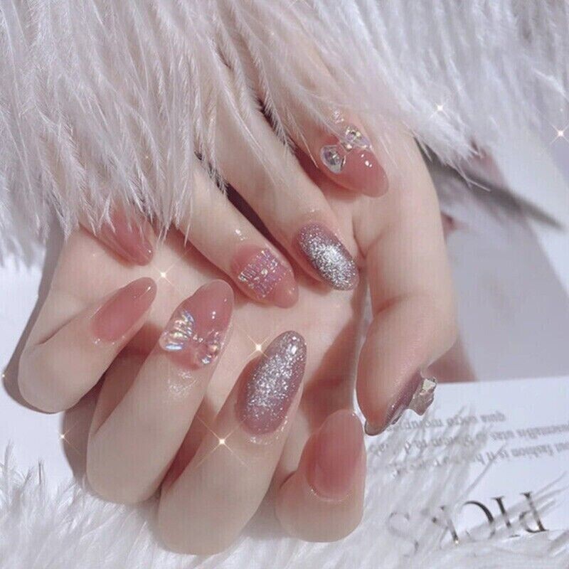 240Pcs/Box Transparent Long Full Cover Nail Tips Kit False Nail Extension Tool