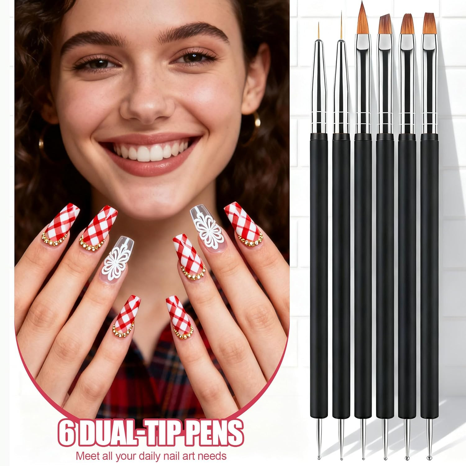 Precision Nail Striping Tape and Art Tools Kit for Gel Polish Designs