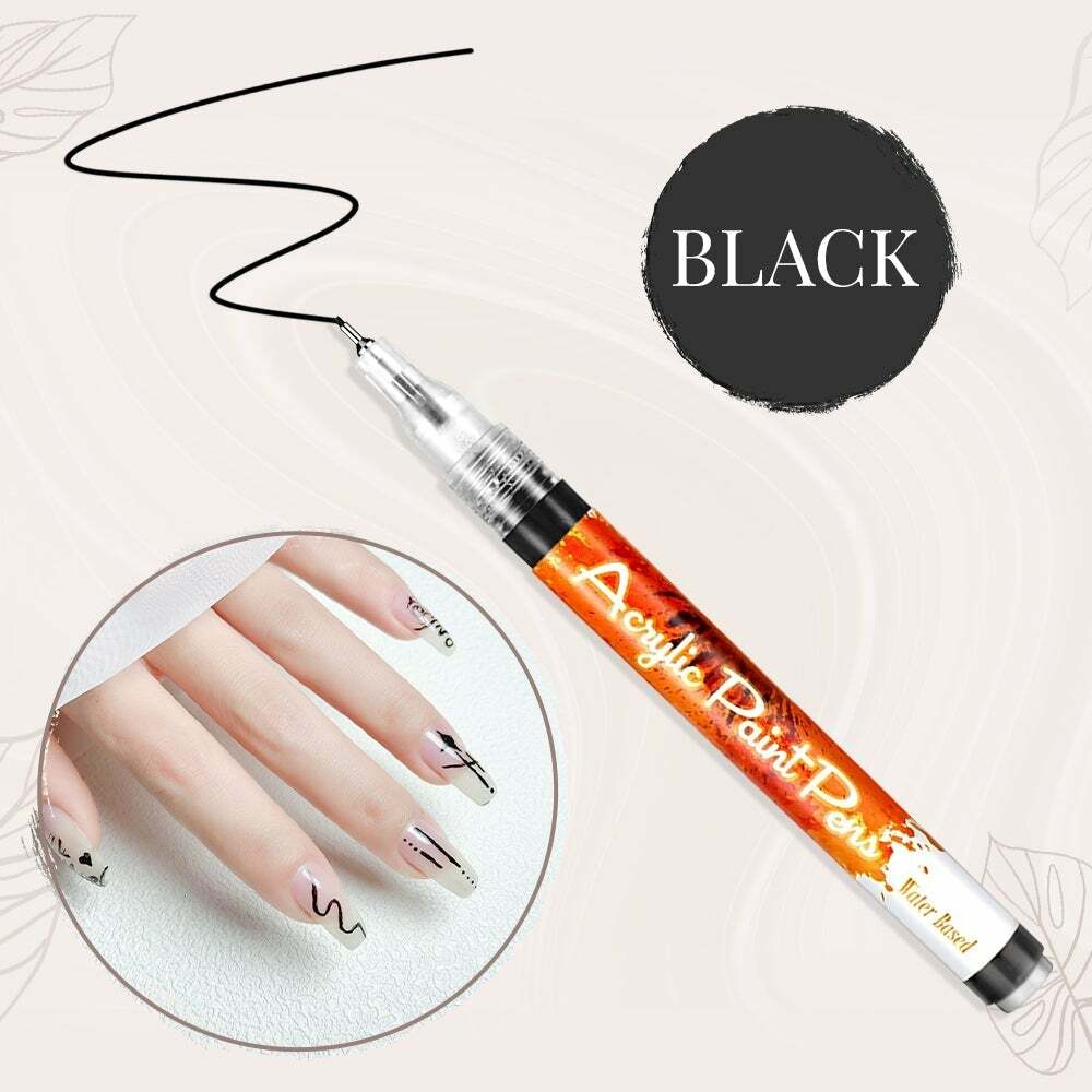 Ultra Thin Curve Manicure Felt Pen 4pcs
