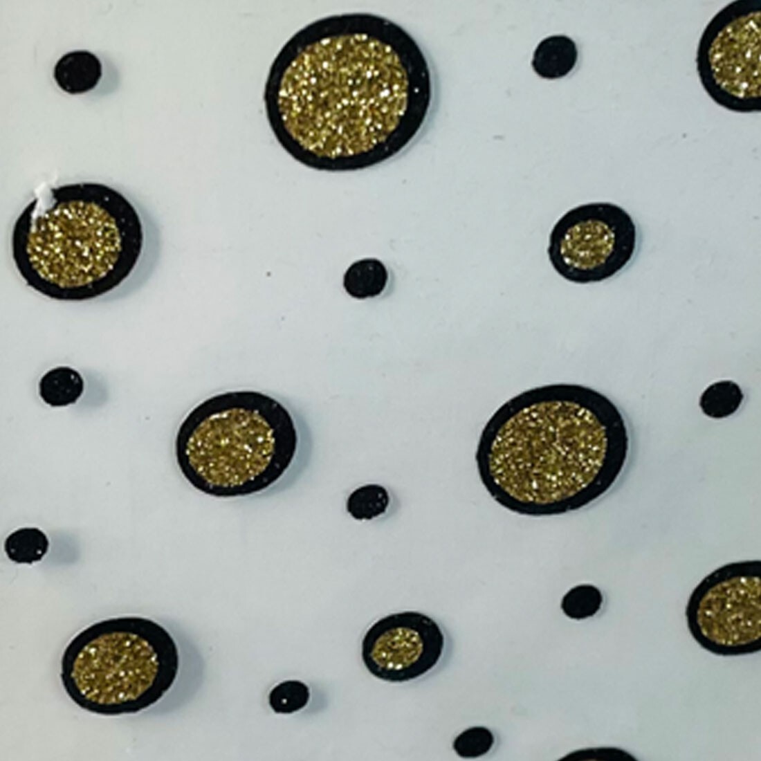 Textured Point Nail Stickers Gold Circles 3D DIY Sparkle Made in Korea Craft