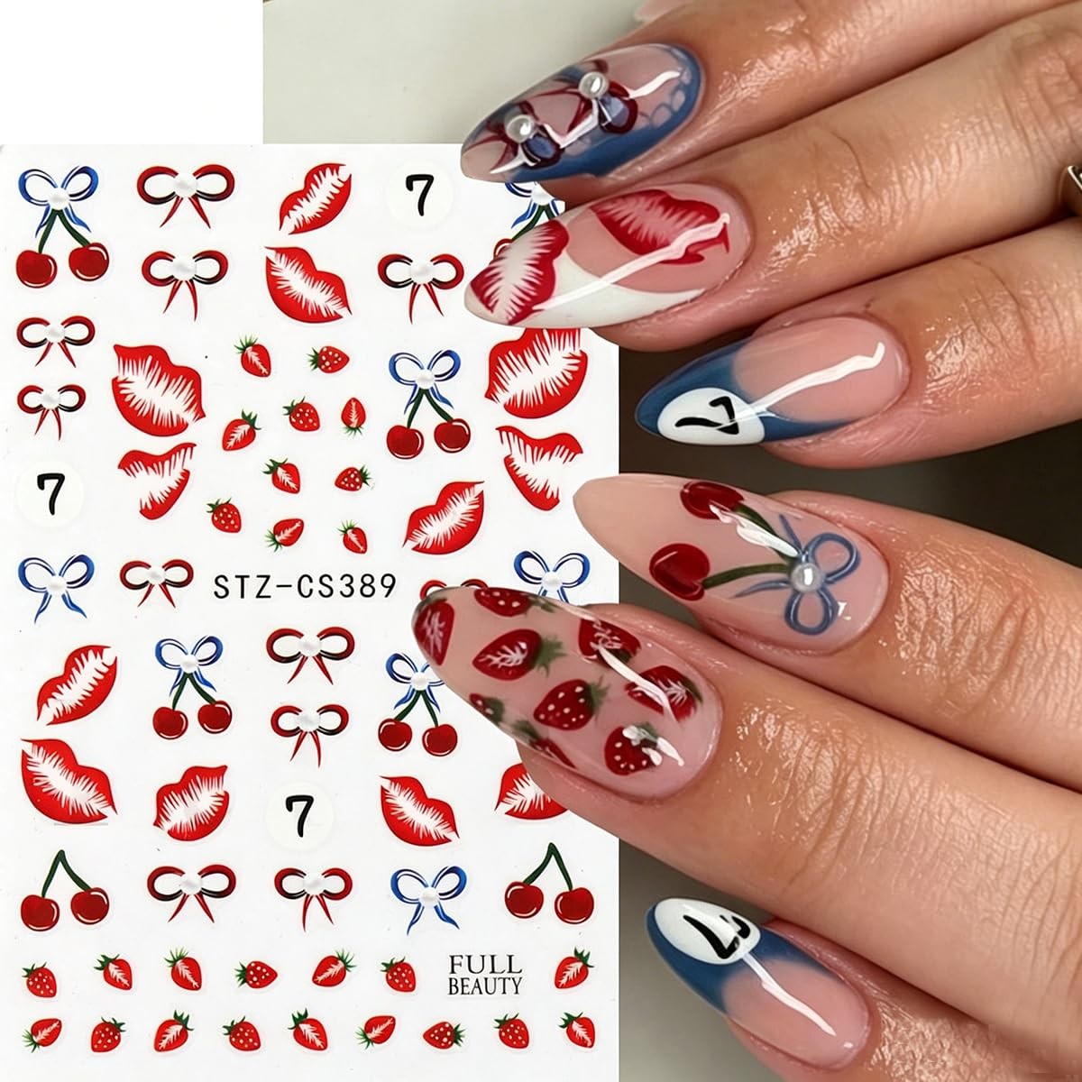 Strawberry Nail Art Stickers Style-style4