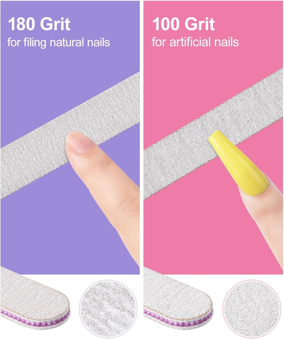 Cuticle Remover Kit, 100/180 Nail File and Nail Buffer Blos,