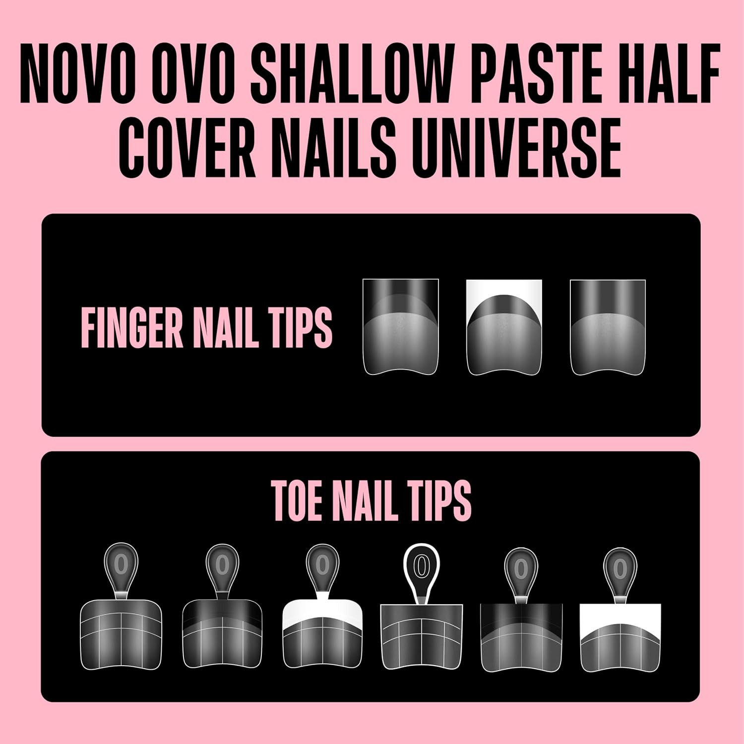 Clear Short Sharp Square False Nail Tips, Half Cover Shallow Paste Matte Round-S