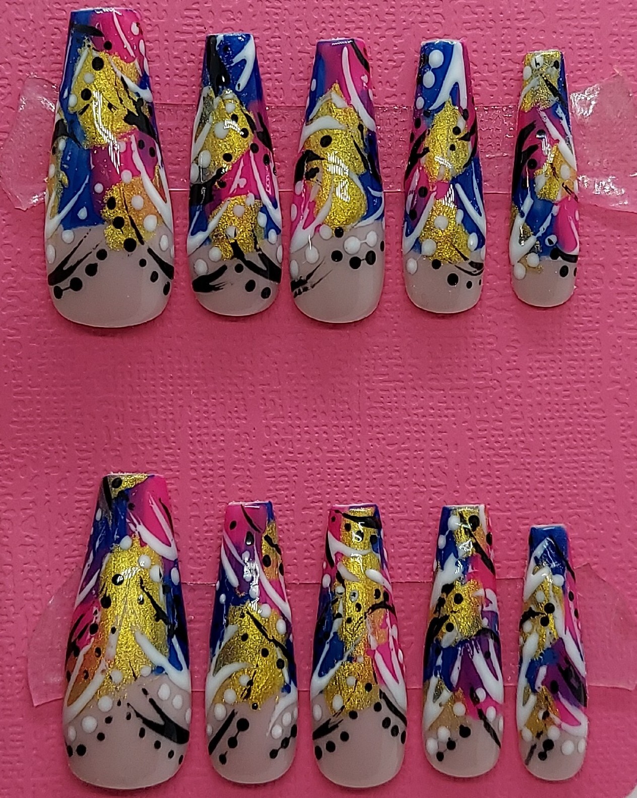90’s Inspired Freaknik Colorful Summer Nails Spring Wedding Rainbow Nails
