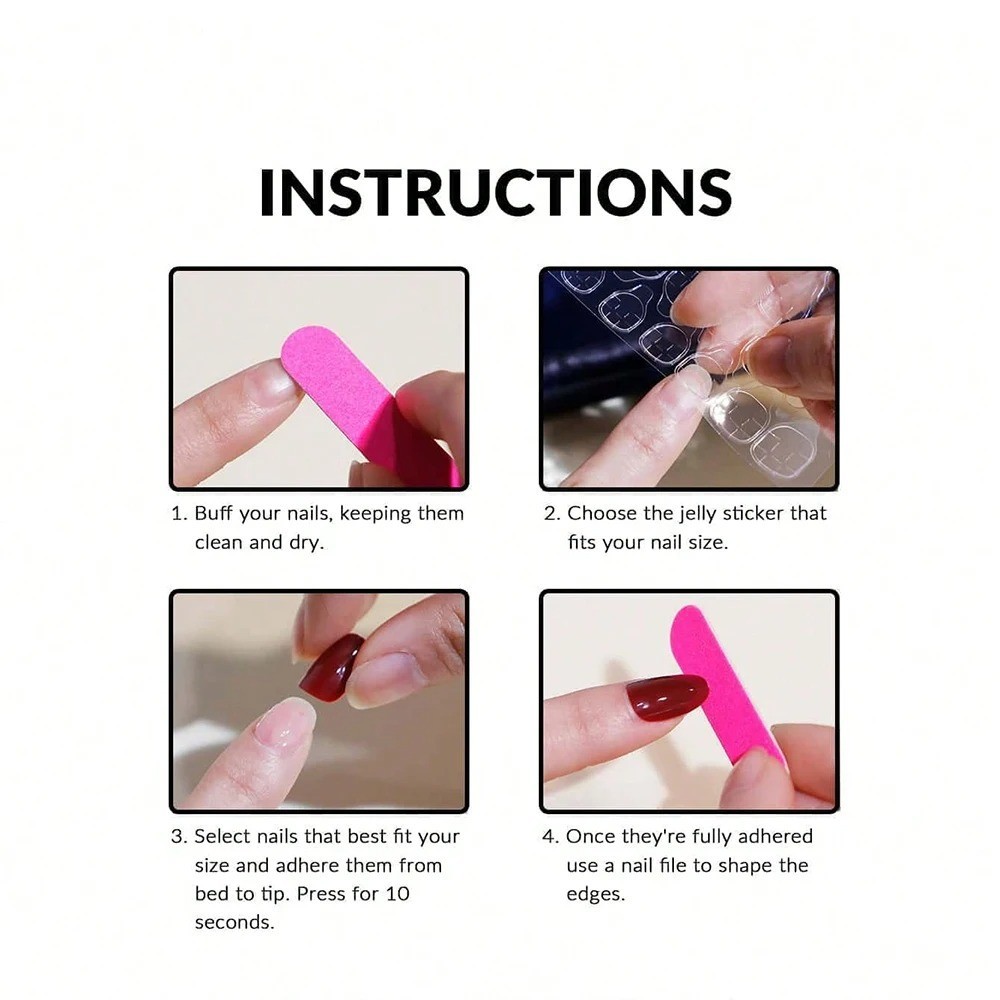 24 Pcs Oval Short Press On Nails Gradient Glossy Mixed Colors False Nail Set