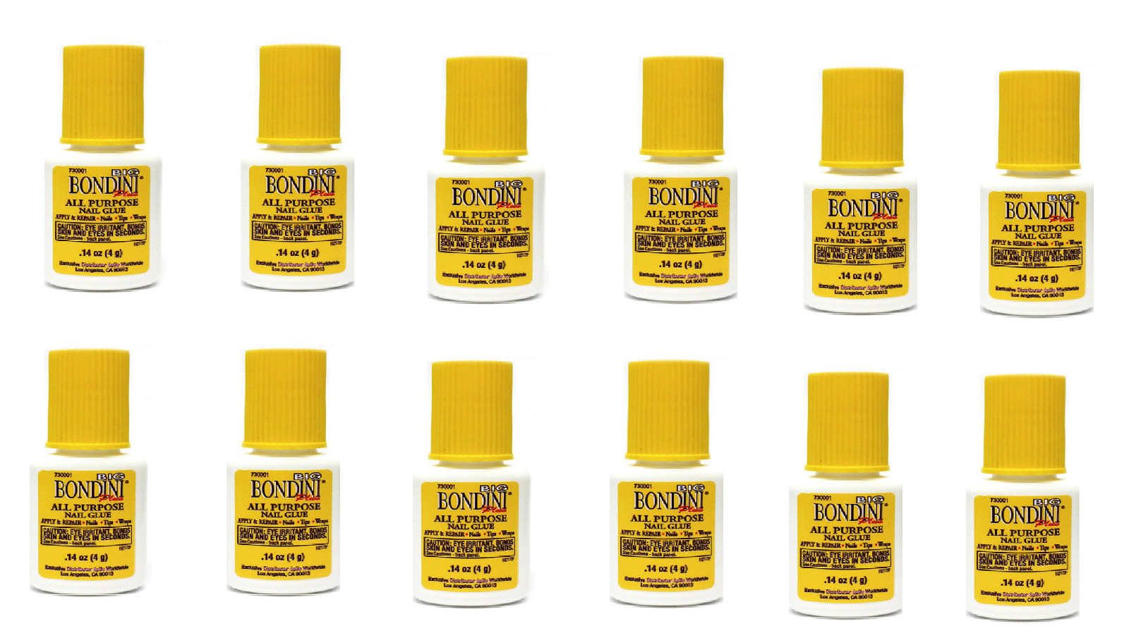Pack Of 12 Bondini Glue 0.14 Oz Yellow Cap