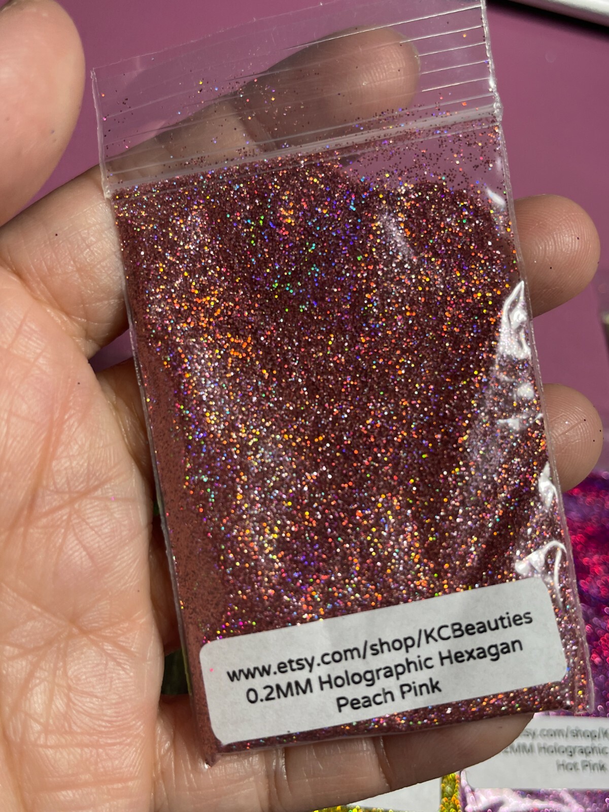 0.2MM Holographic Hexagon fine glitter You Choose Color Nail Art USA