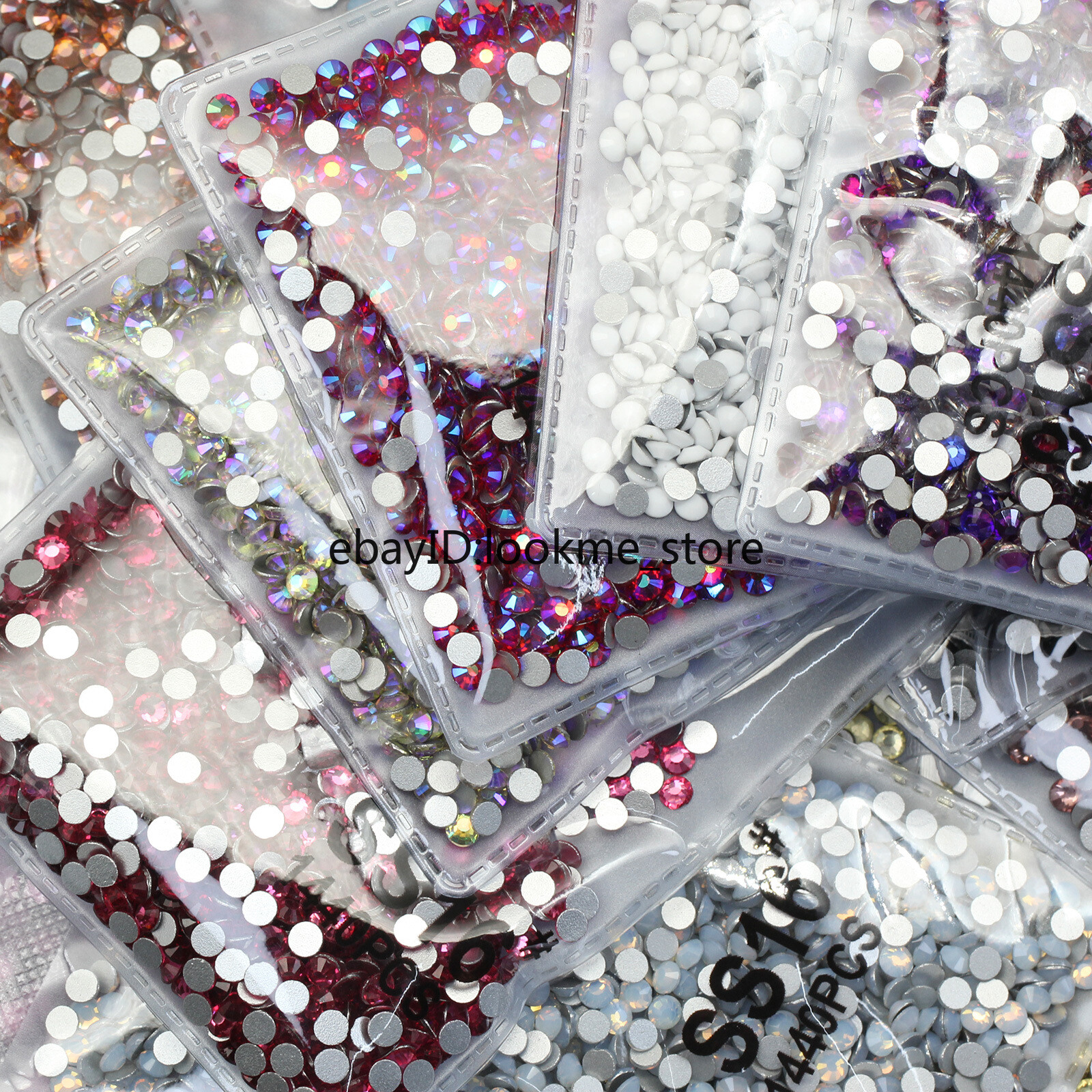 1440pcs 4mm (ss16) Crystal Glass Rhinestones Flatback Gems Nail Art Crafts Decor