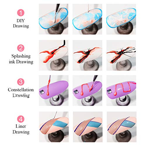 6 Colors Spider Gel, New Upgraded Matrix Gel with Gel Paint Design Nail Set-2
