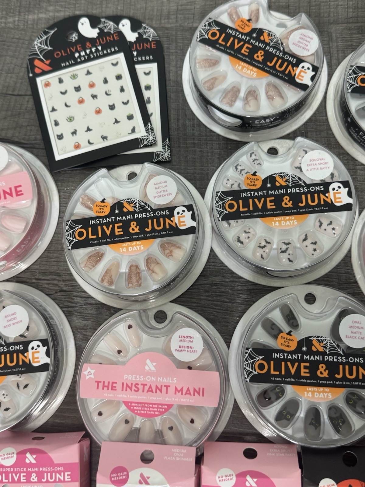 Olive & June Large 49 Piece Lot Press On Nails and Nail Care New $350+ Value