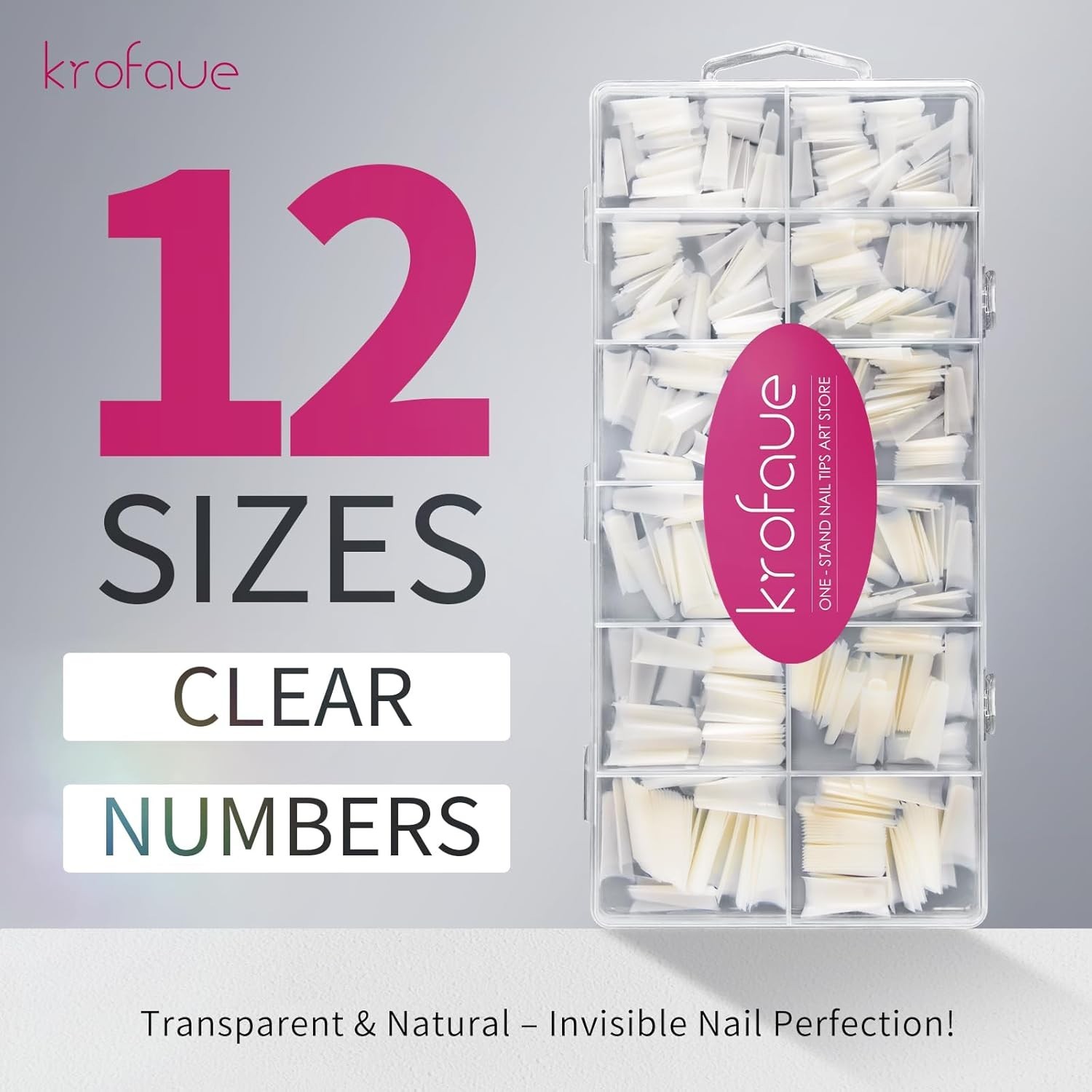 600PCS Natural Coffin Nail Tips – 12 Sizes Soft Gel Acrylic for DIY Beauty