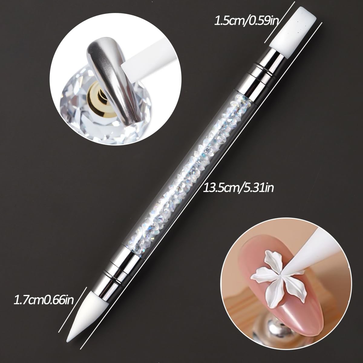 SUTOZMIWE Chrome Nail Powder and 3D F-137+G-427+D003+1pcG-261-05+6pcBrushes