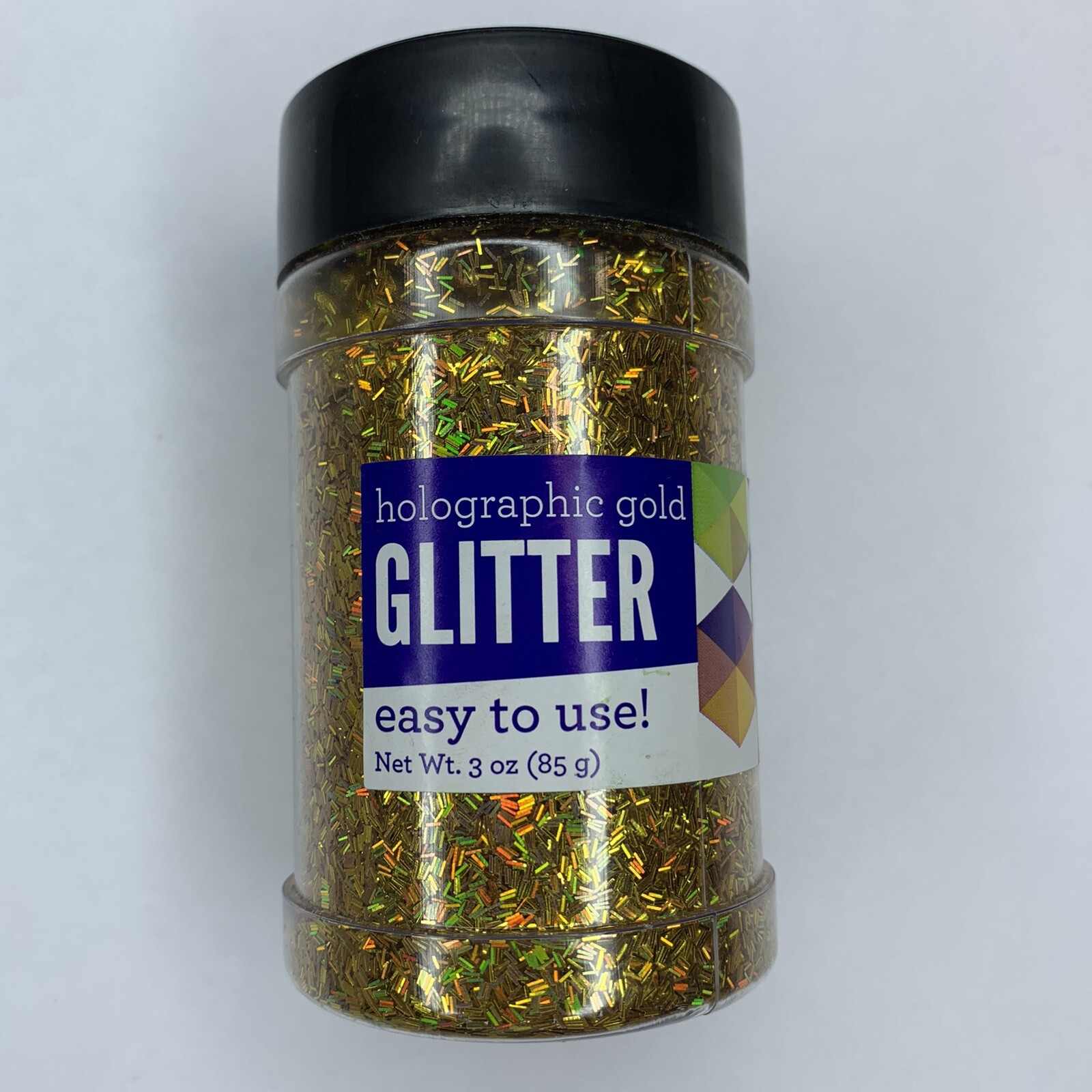 Holygraphic Gold Glitter for Nails.  Get that HOLO Look in GOLD! Easy to use 3oz