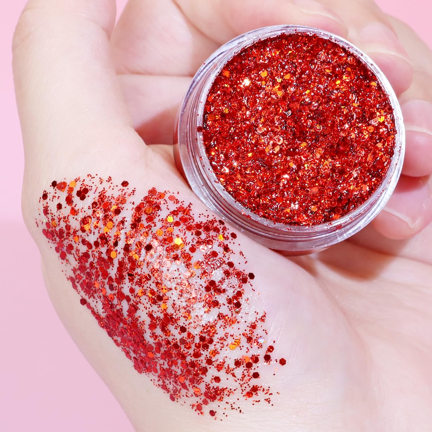 Face Body Glitter Gel Festival Makeup Hair Glitter for Women Girls Rave Hallo…