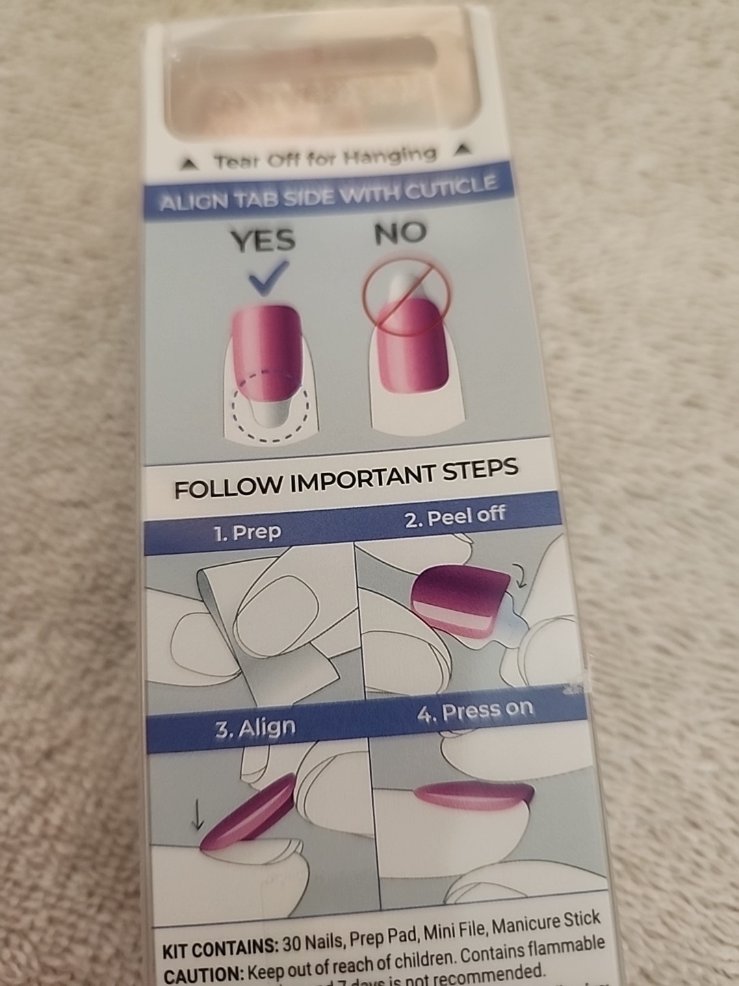 Kiss Color Fx By Impress The No Glue Mani ~ 30 NAILS ~ Popstar