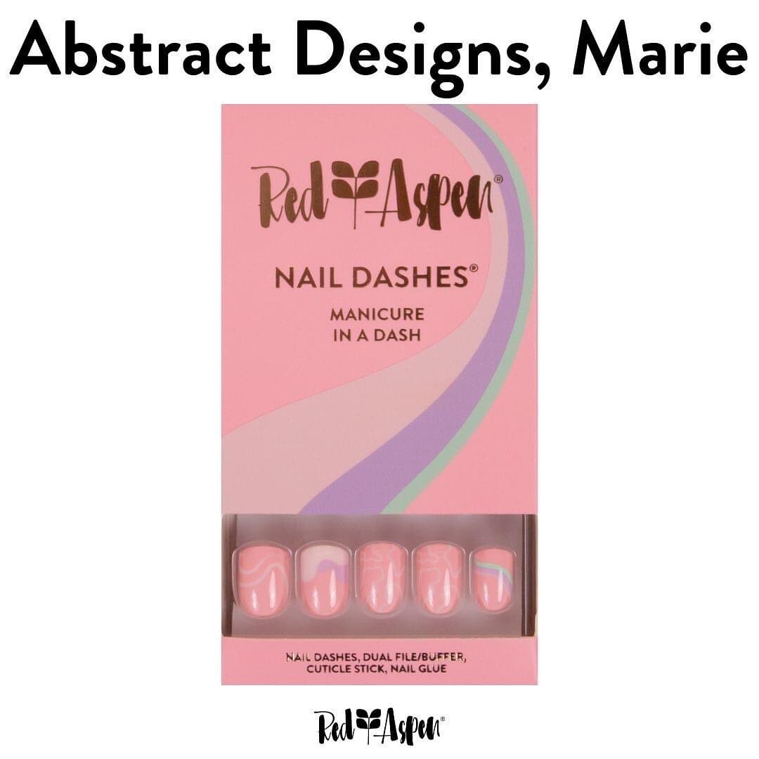 Red Aspen Press On Nails – Abstract Designs, Marie – NIB