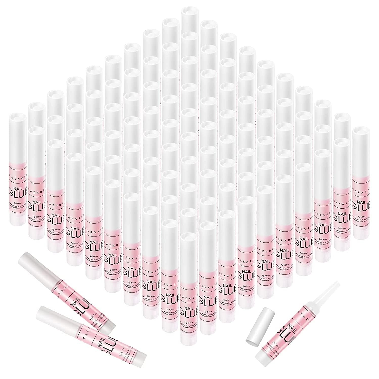 Professional Nail Glue Kit: Strong Bond, Quick Dry – 100 Pcs