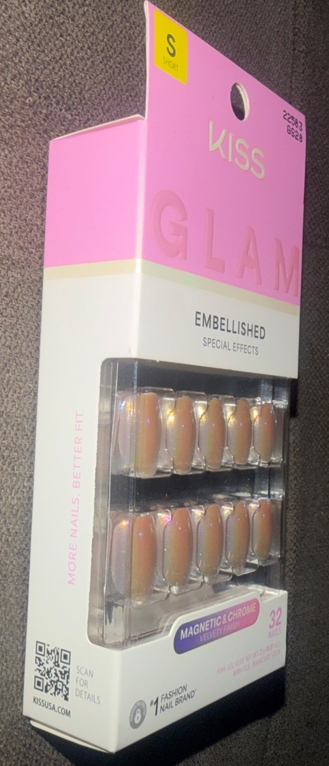 KISS 💅GLAM EMBELLISHED/SHORT SQUOVAL #GS20 – GOLDEN HOUR AFFAIRS Velvety Finish