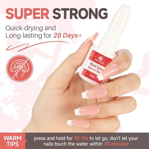 Super Strong Nail Glue for Nail Tips Acrylic Nails Press On Super Strong Glue