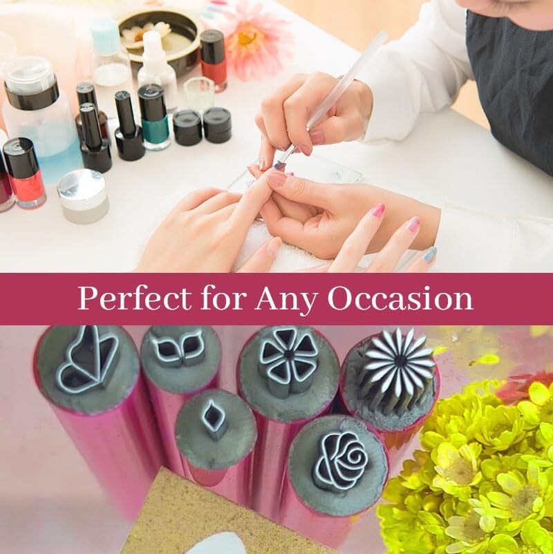6PCS DIY Nail Nail Art Stamp Pen Set Art Dotting Tools Set for Girls Women