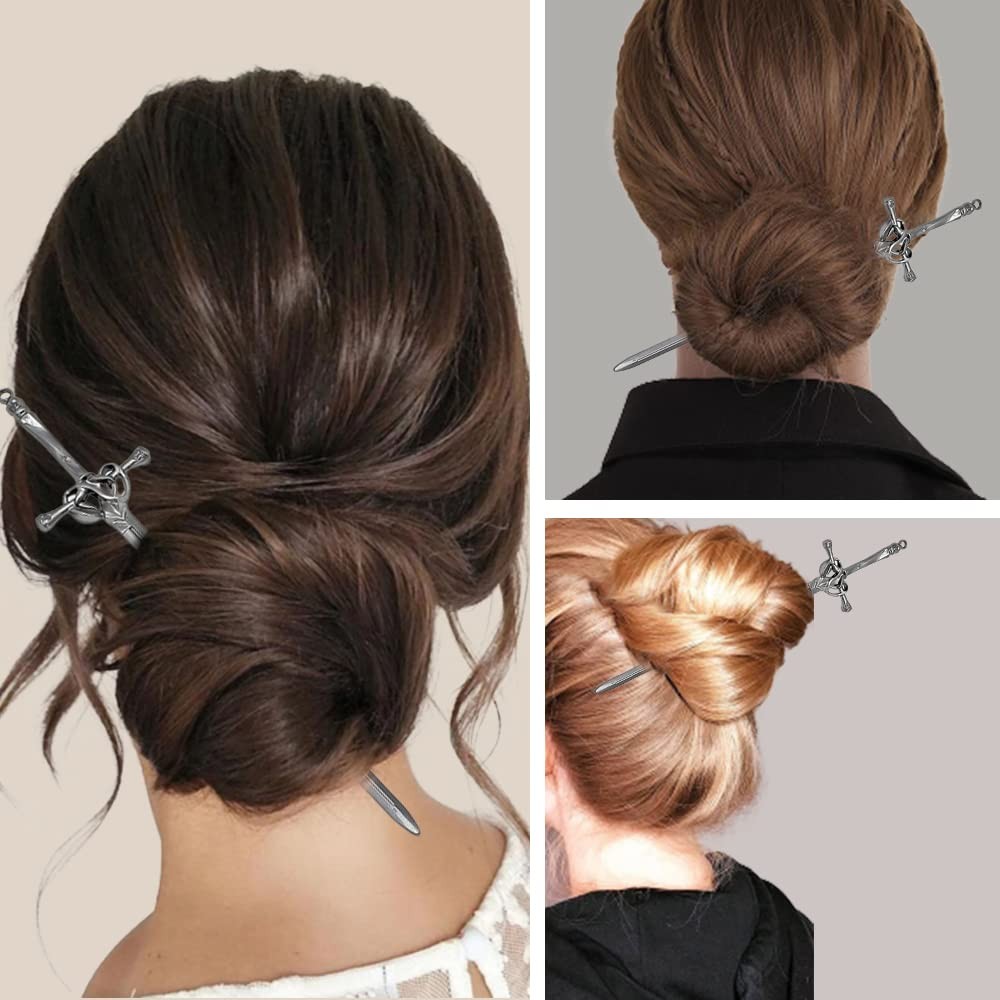 LELEVTXP 2 Pcs Vintage Girls Hair Chopsticks 2 Count (Pack of 1), Black