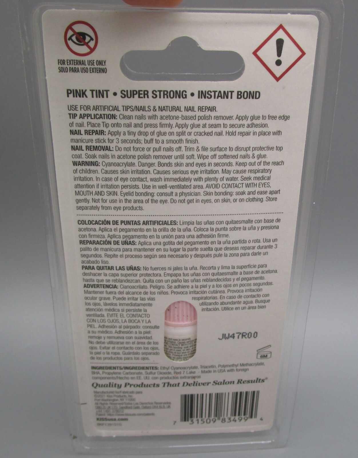 KISS ~ Pink Tint Powerflex Ultra Hold Nail Glue