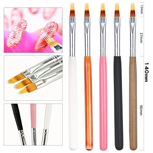 KAAGEE 5pcs Ombre Nail Brush Nail Paint Pen for Lace Line Gradient Color Ombre