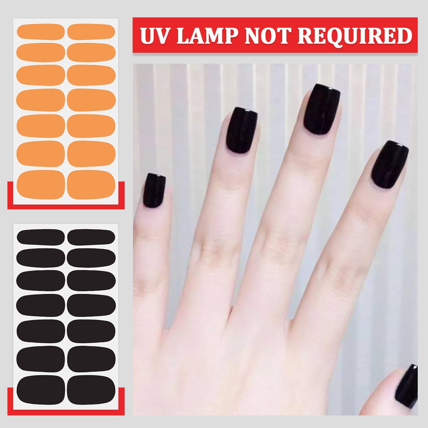 20 Sheets Solid Color Nail Wraps for Women Adhesive Nail Polish Stickers Stic…