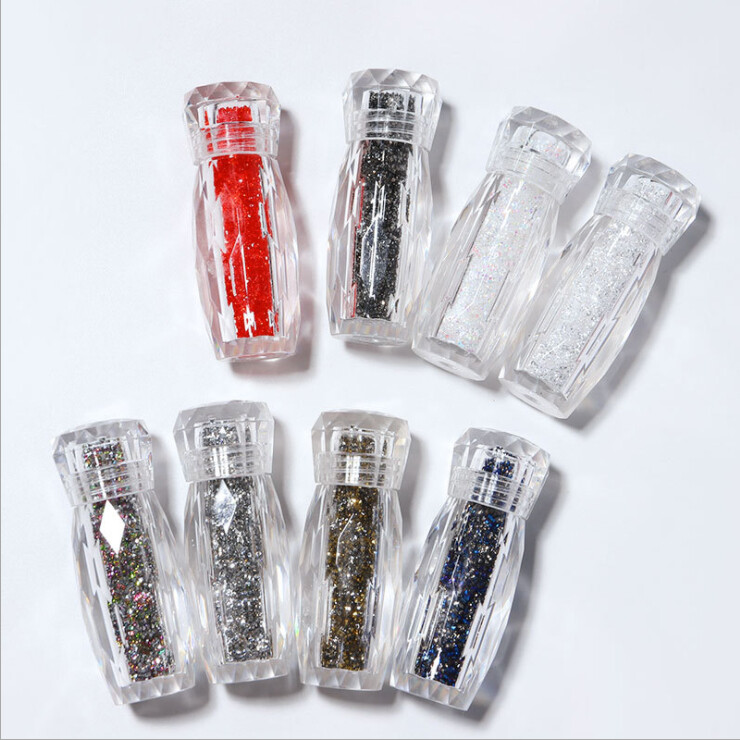 8 Colors Manicure Decor Mini Caviar Micro Beads Nail Art Crystals Glitter Set