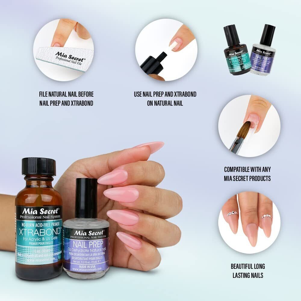 Mia Secret Nail Prep 0.5oz (NP-30) & Xtrabond Primer 0.5 oz (PR100)