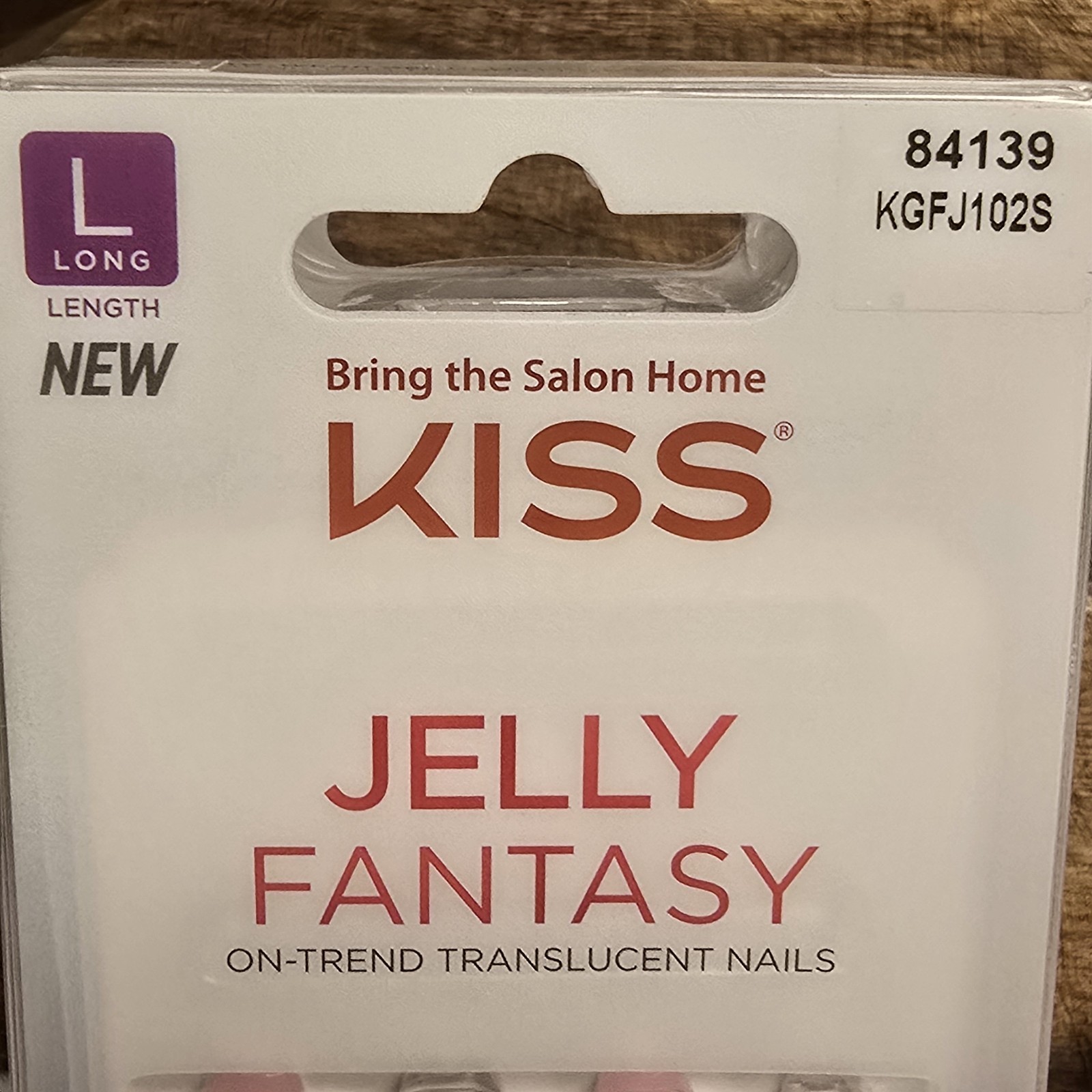 Kiss Jelly Fantasy Nails Ultra Smooth Sculpted Nails Long 84139 KGFJ102S Pink