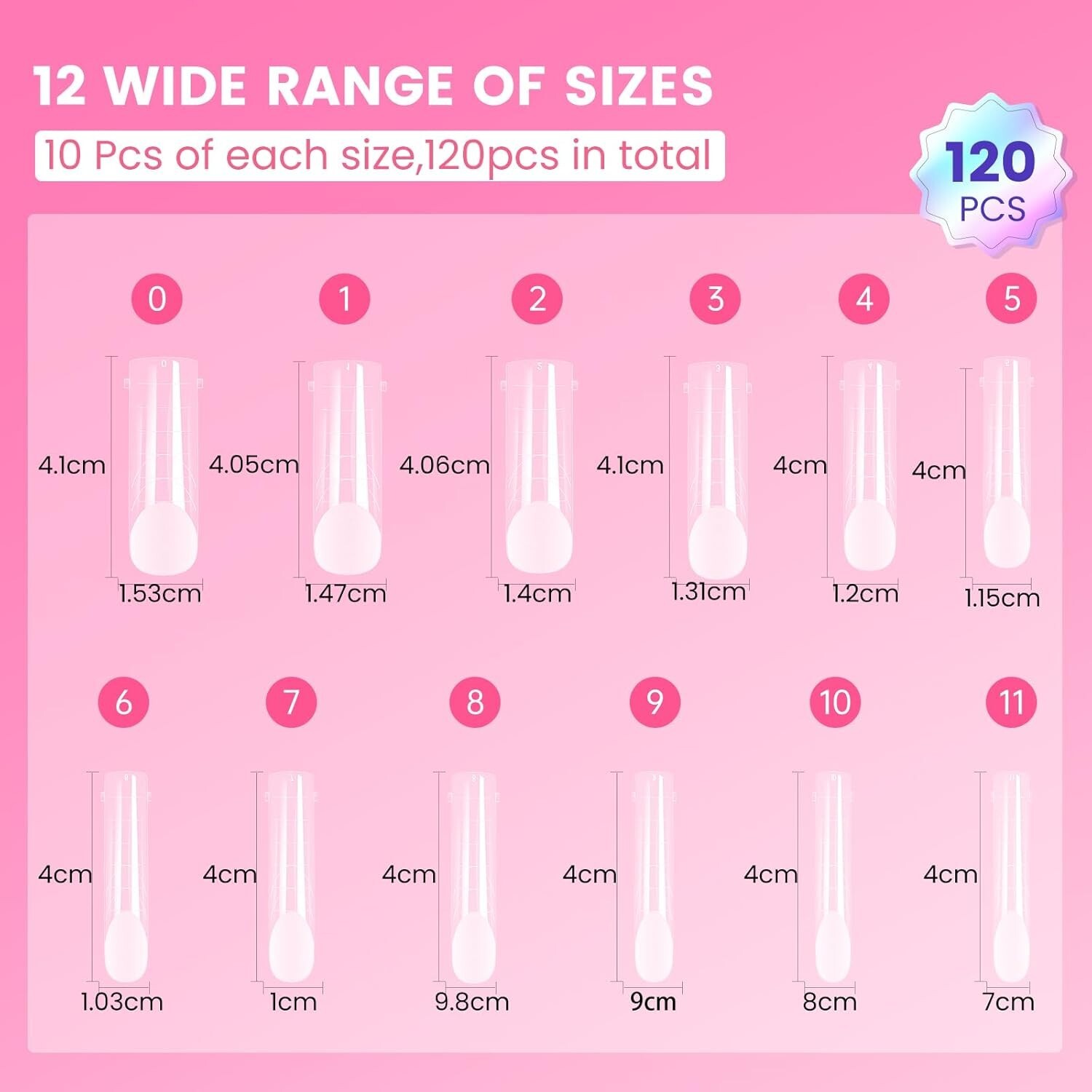 Polygel Nail Forms Kit for Toes , Toenail Dual Forms Reusable for Polygel wit…