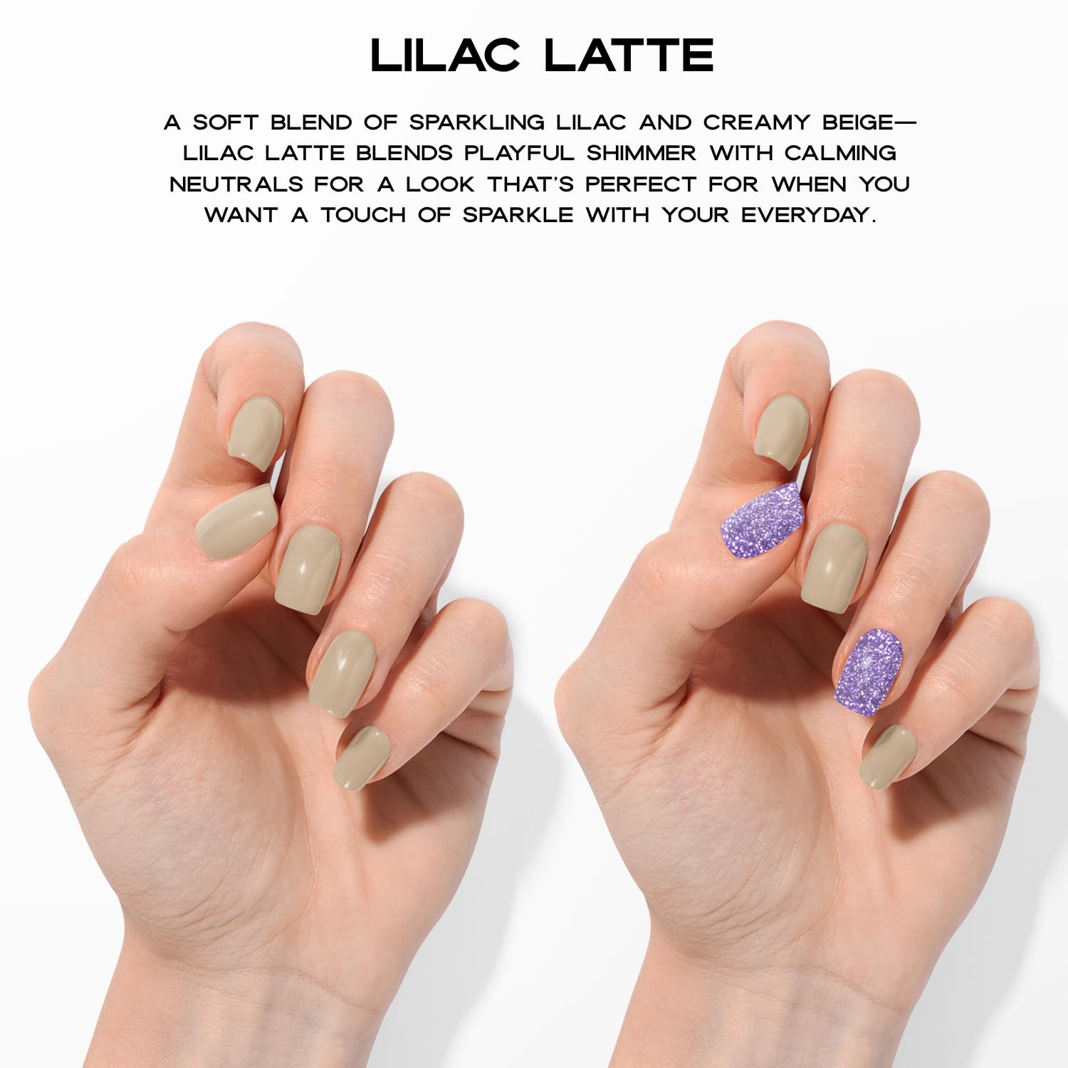 Semi Cured Nail Strips – Nude Glitter – 30 Pieces UV Nail Wrap Kit with Prep …