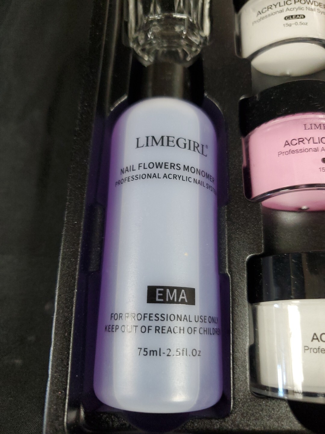 LIMEGIRL Acrylic Nail System A02 Professional 7pcs Kit NEW Sealed