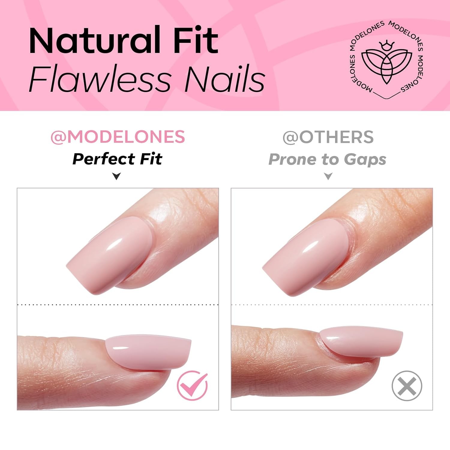 Pink Press on Nails Almond, Summer Short Almond Fake Nails