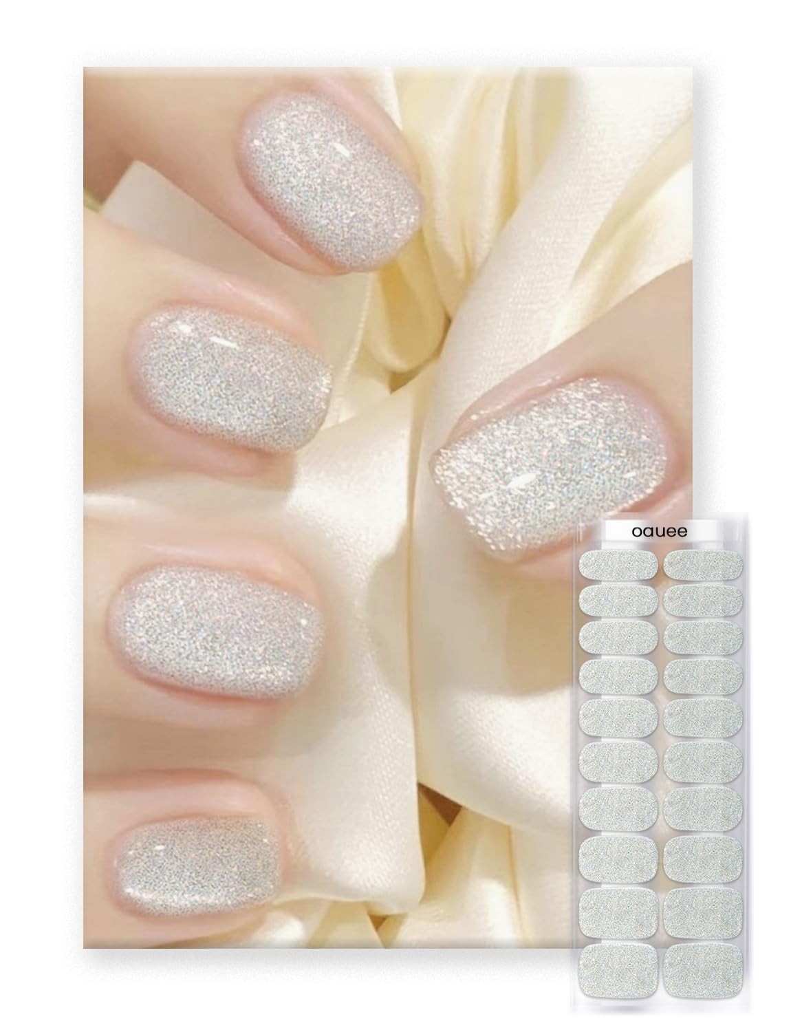 Semi Cured Gel Nail Strips | Built-In Gel Top Coat | UV Light Required | Salo…