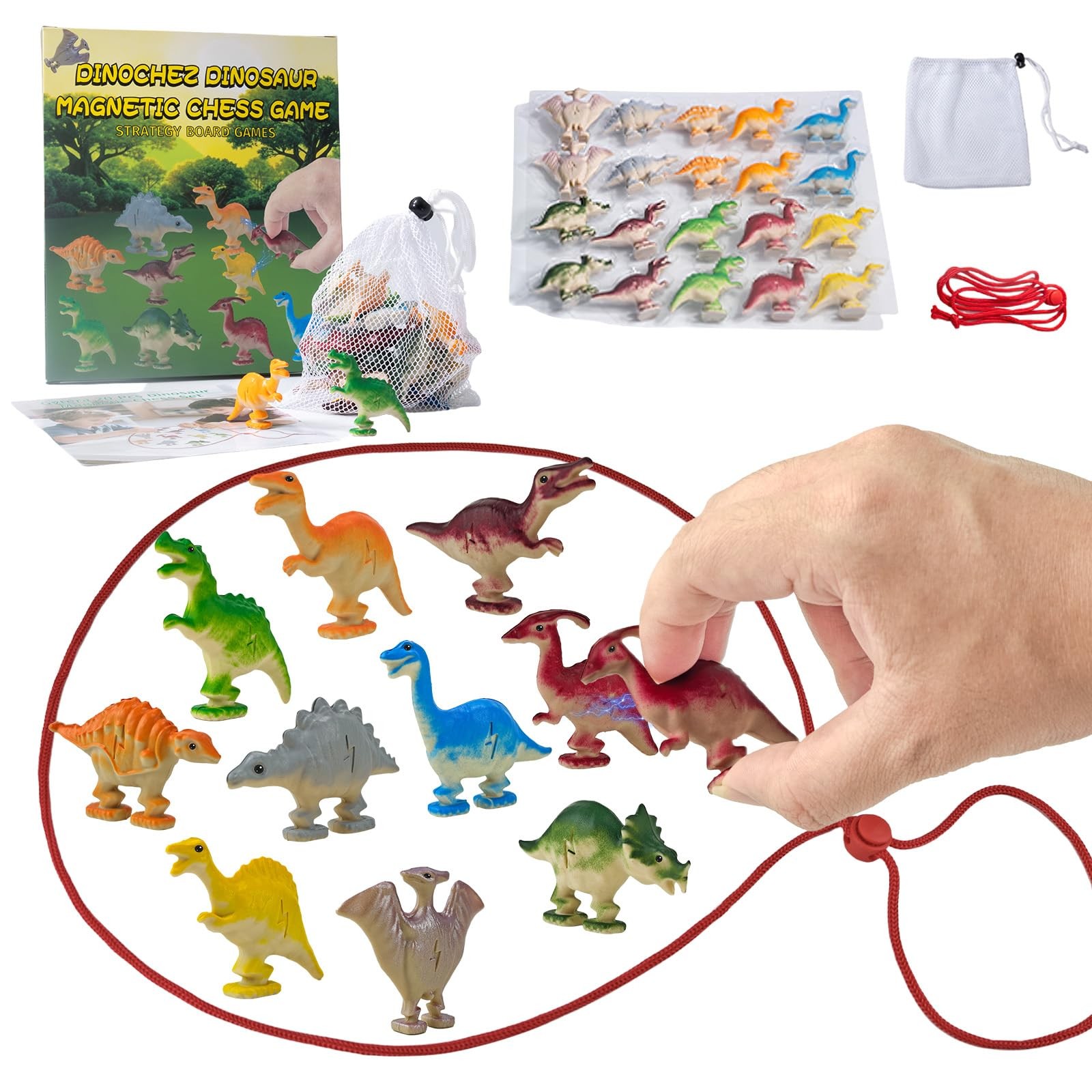 Dinochez Dinosaur Chess Game Set 2026, 20 Pcs Medium, Colorful
